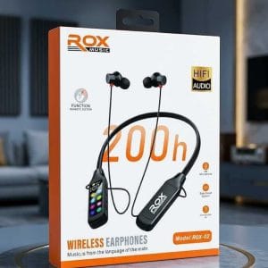 ROX-02 Wireless Neckband Earphones | 200 Hours Battery Backup